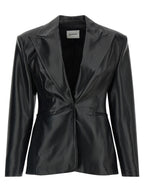 The Andamane Black Polyester Blazer