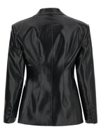 The Andamane Black Polyester Blazer