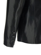 The Andamane Black Polyester Blazer