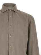 Brunello Cucinelli Gray Cotton Blouse