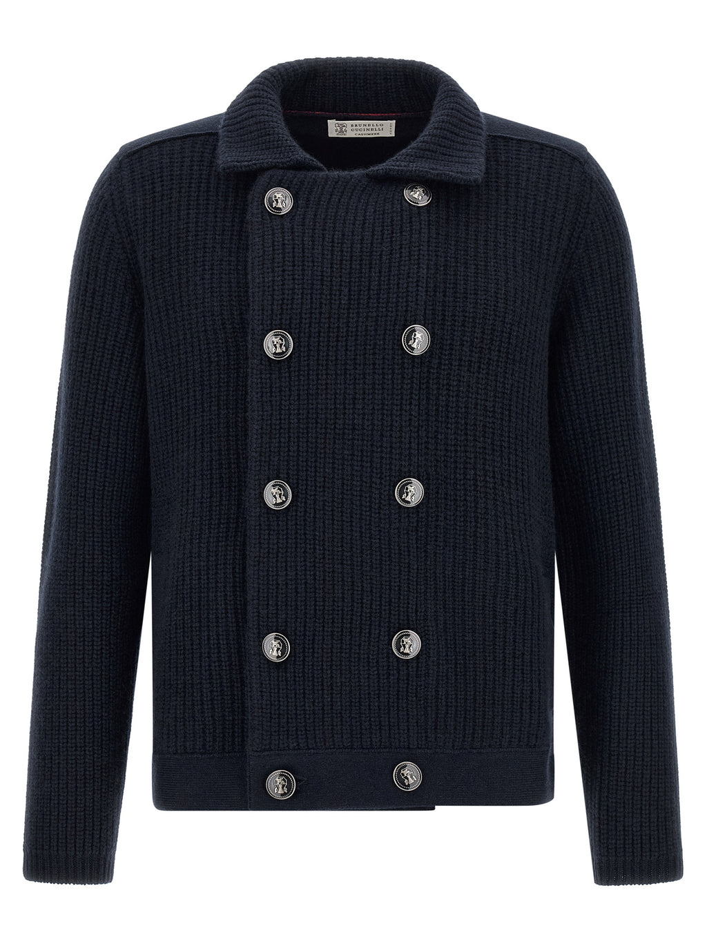 Brunello Cucinelli Blue Cashmere Cardigan