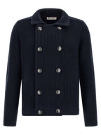 Brunello Cucinelli Blue Cashmere Cardigan
