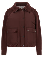 Brunello Cucinelli Bordeaux Cotton Bomber