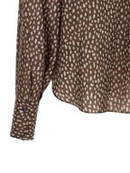 Brunello Cucinelli Brown Silk Blouse