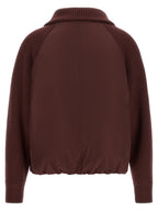 Brunello Cucinelli Bordeaux Cotton Bomber