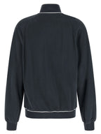Brunello Cucinelli Blue Cotton Sweatshirt