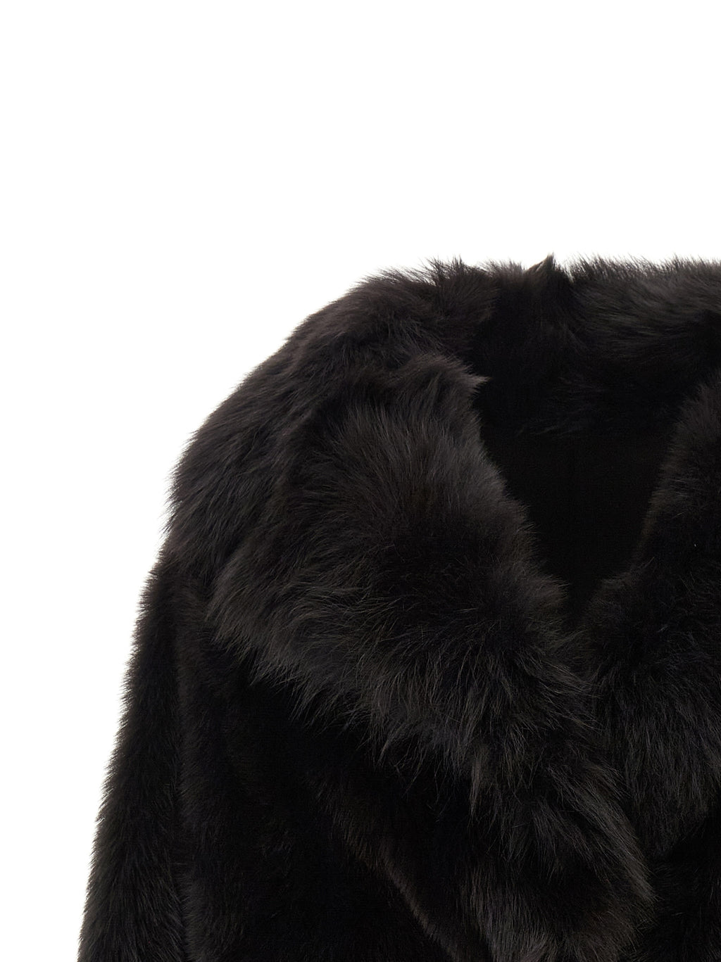BLANCHA Brown Lamb Fur Full-Length Jacket