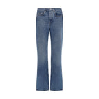 Off-White Blue Cotton Straight-Leg Jeans