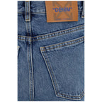 Off-White Blue Cotton Straight-Leg Jeans