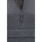 Brunello Cucinelli Gray Cashmere Sweatshirt