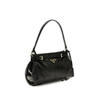 Prada Black Calf Leather Bos Taurus Handbag