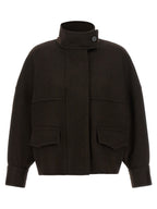 Alberto Biani Brown Wool Bomber