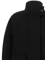 Alberto Biani Black Wool Bomber