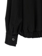 Alberto Biani Black Wool Bomber