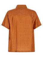 Fendi Orange Silk Blouse