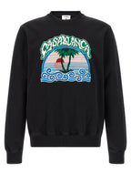 Casablanca Black Organic Cotton Sweatshirt