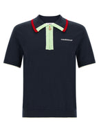 Casablanca Blue Wool Polo Shirt