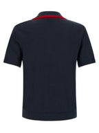 Casablanca Blue Wool Polo Shirt