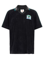 Casablanca Black Cotton Polo Shirt