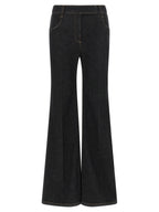 Brunello Cucinelli Blue Cotton Flared Jeans