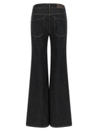 Brunello Cucinelli Blue Cotton Flared Jeans