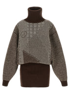 MM6 Maison Margiela Brown Wool Short Dress