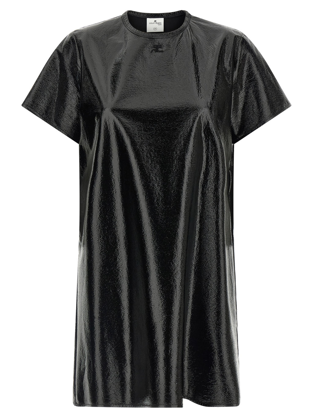Courrèges Black Viscose Short Dress
