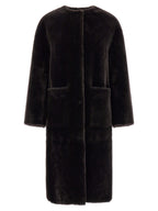 BLANCHA Brown Lamb Fur Coat