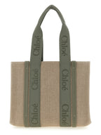 Chloé Bicolor Linen Tote Bag