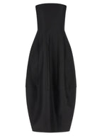 Khaite Black Wool Long Dress