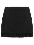 Rick Owens Black Ramie Long Skirt
