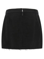 Rick Owens Black Ramie Long Skirt