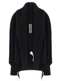 Rick Owens Black Marabou Cardigan