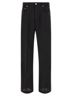 Rick Owens Black Cotton Relaxed Fit Jeans