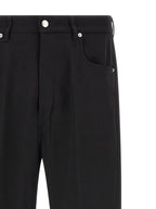 Rick Owens Black Cotton Relaxed Fit Jeans