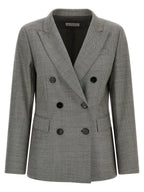 Alberto Biani Gray Wool Blazer