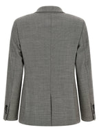 Alberto Biani Gray Wool Blazer