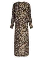 Alberto Biani Brown Silk Long Dress