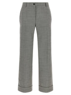 Alberto Biani Gray Wool Flared Pants