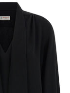 Alberto Biani Black Triacetate Blouse