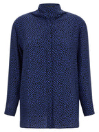 Gianluca Capannolo Blue Silk Blouse