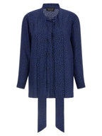 Gianluca Capannolo Blue Silk Blouse