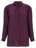 Gianluca Capannolo Purple Silk Blouse