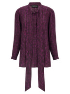 Gianluca Capannolo Purple Silk Blouse