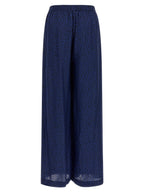 Gianluca Capannolo Blue Viscose Casual Pants
