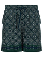 Casablanca Multicolor Silk Bermuda Shorts