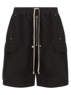 DRKSHDW Black Cotton Bermuda Shorts