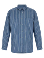 A.P.C. Blue Cotton Blouse