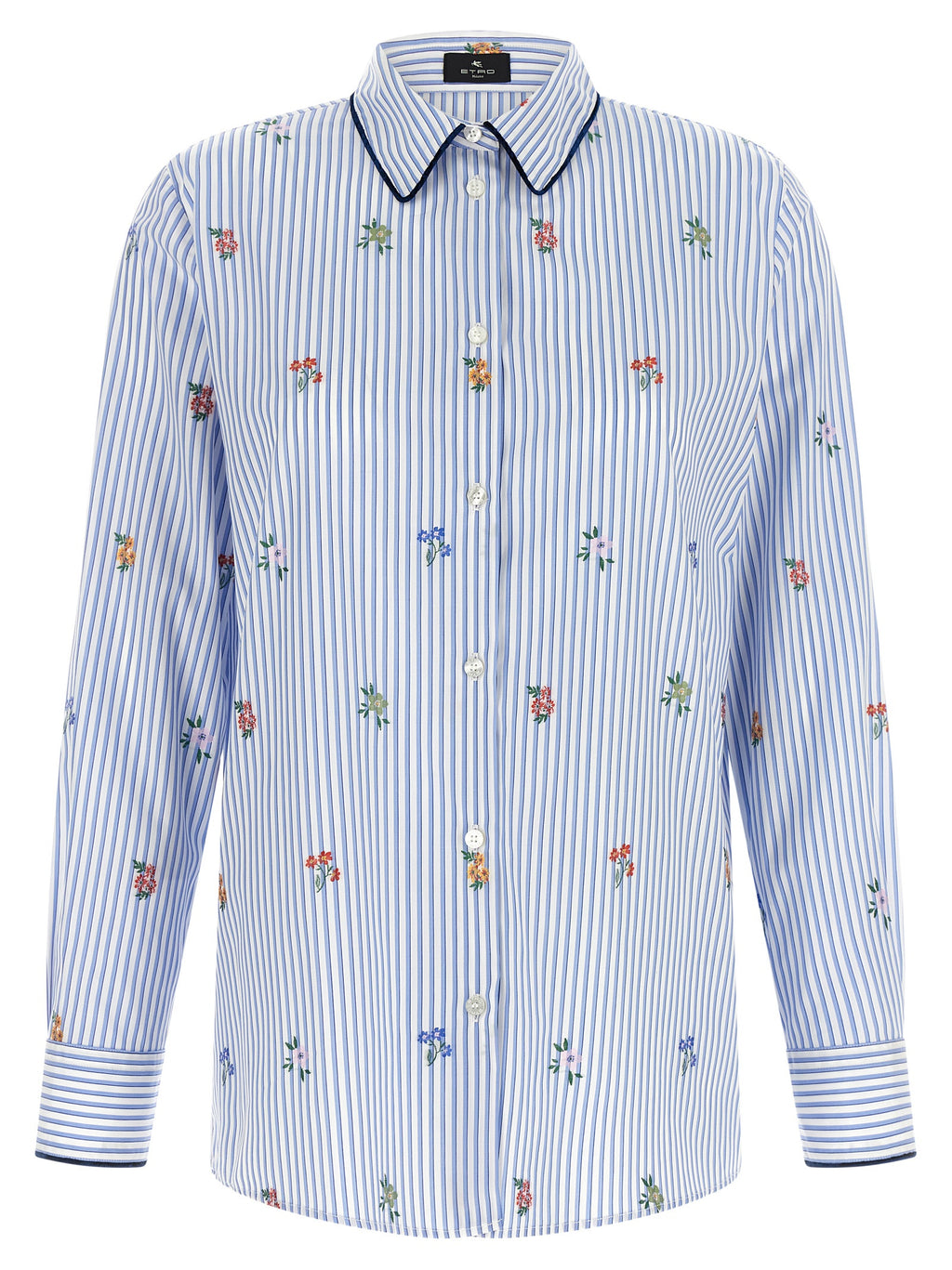 Etro Blue Cotton Blouse