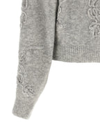 ROTATE BIRGER CHRISTENSEN Gray Wool Cardigan
